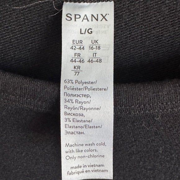 SPANX Dolman Sleeve Perfect Length Top, Black, Size L - Picture 7 of 9